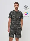 Мужской костюм с шортами / Gotham City pattern