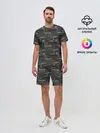 Мужской костюм с шортами / Gotham City pattern