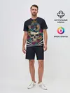 Мужской костюм с шортами / Змея с короной на черепе