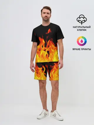 Мужской костюм с шортами / ОГНЕННЫЙ