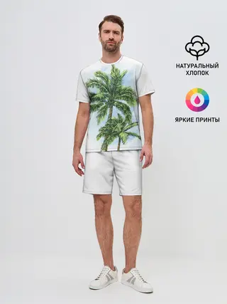 Мужской костюм с шортами / Пальмы над головой