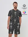 Мужской костюм с шортами / Орнамент Черепа