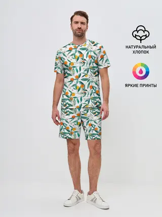 Мужской костюм с шортами / Оранжевое лето