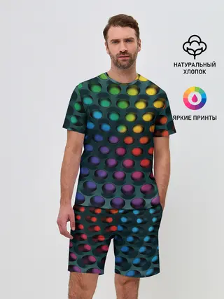 Мужской костюм с шортами / 3Д спектр