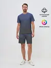Мужской костюм с шортами / Серый октагон