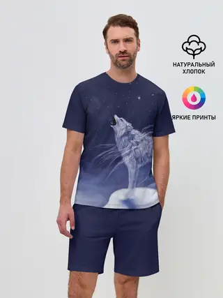 Мужской костюм с шортами / WOLF WHITE