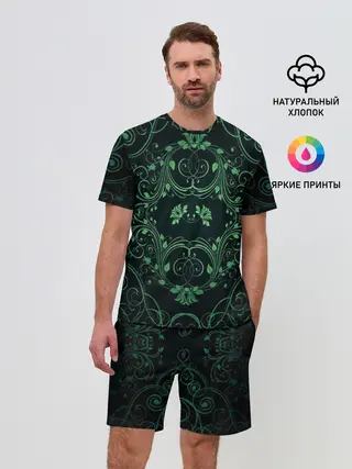 Мужской костюм с шортами / Узоры