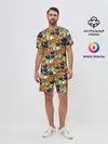 Мужской костюм с шортами / Папуги