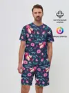 Мужской костюм с шортами / Арт джунгли