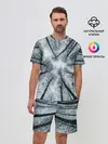 Мужской костюм с шортами / Деревья вид снизу мрачный