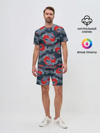 Мужской костюм с шортами / Japanese carp