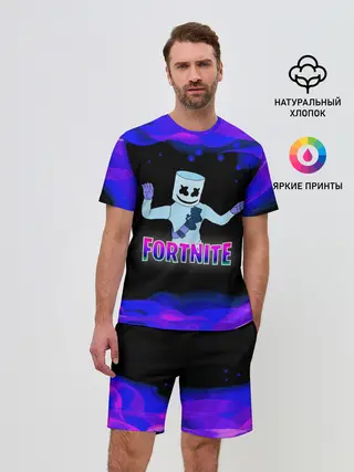 Мужской костюм с шортами / Fortnite Marshmallow