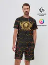 Мужской костюм с шортами / Pubg | Gold Logo
