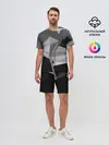 Мужской костюм с шортами / Camo - Black & White