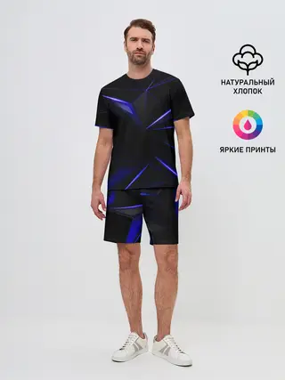 Мужской костюм с шортами / HEXAGON | BLUE