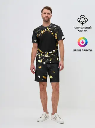 Мужской костюм с шортами / Брызги стекла