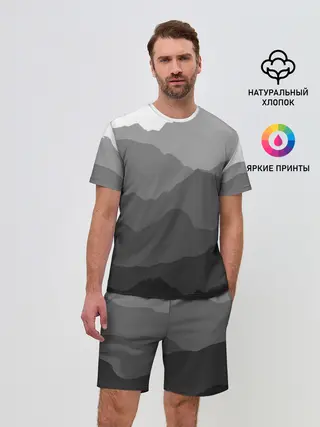 Мужской костюм с шортами / горы