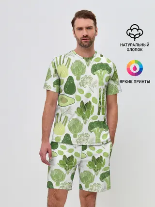 Мужской костюм с шортами / овощи