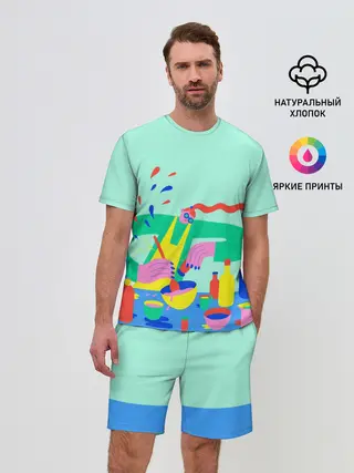 Мужской костюм с шортами / готовка