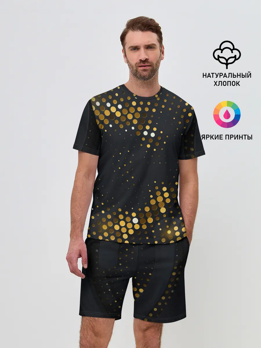 Мужской костюм с шортами / black gold