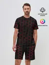 Мужской костюм с шортами / 3D black & red