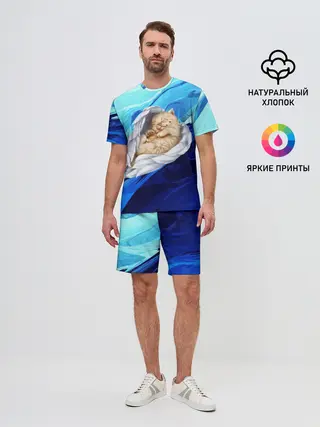Мужской костюм с шортами / Котик Ангелочек