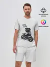 Мужской костюм с шортами / Pug Rider | Байкер Мопс