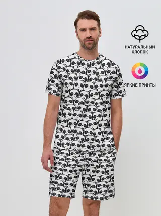 Мужской костюм с шортами / ПАНДЫ