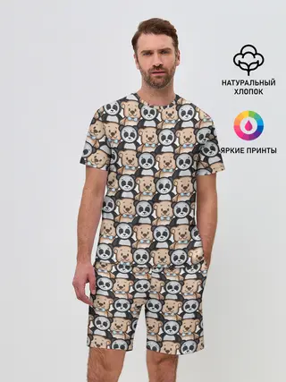Мужской костюм с шортами / МИШКИ