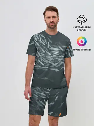 Мужской костюм с шортами / Рыбы