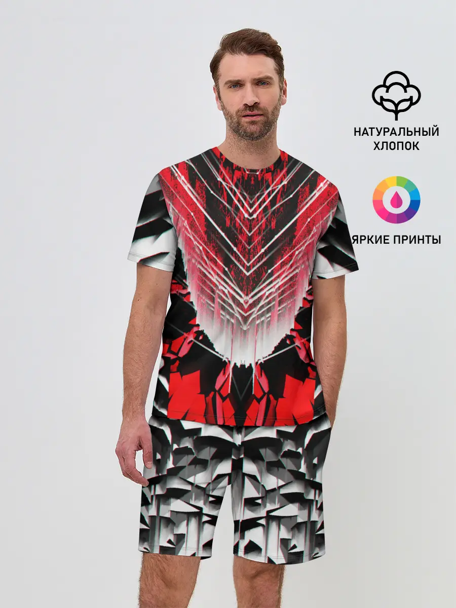 Мужской костюм с шортами / STRIPES GEOMETRY