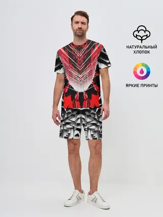 Мужской костюм с шортами / STRIPES GEOMETRY