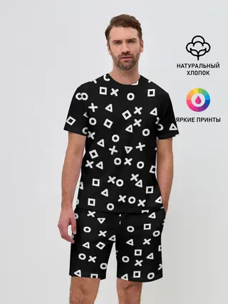 Мужской костюм с шортами / Геометрические фигуры