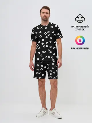 Мужской костюм с шортами / Геометрические фигуры