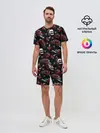 Мужской костюм с шортами / Черепа и розы