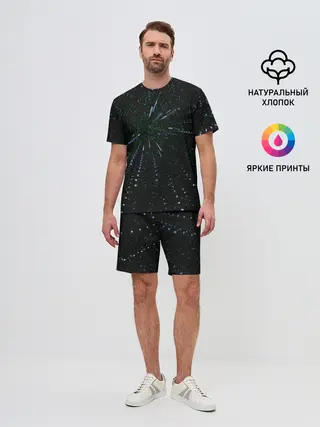 Мужской костюм с шортами / Свет сияние погружение блики