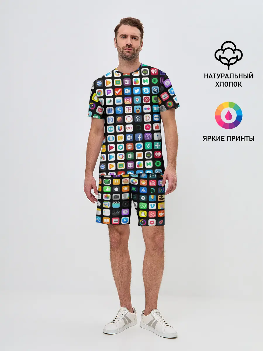 Мужской костюм с шортами / Iphone and Apps Icons