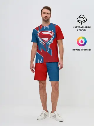 Мужской костюм с шортами / Знак Супермен