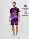 Мужской костюм с шортами / Космическое небо