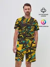 Мужской костюм с шортами / Черные линии
