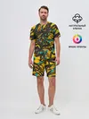 Мужской костюм с шортами / Черные линии