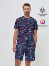 Мужской костюм с шортами / Кристаллы и линии