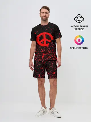Мужской костюм с шортами / Peace Banksy