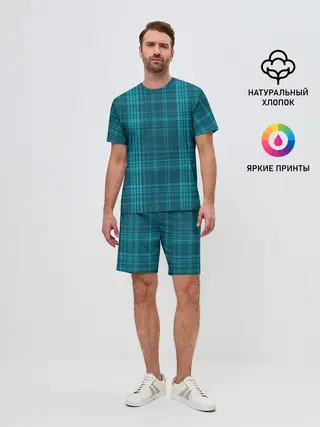 Мужской костюм с шортами / Зеленая форма