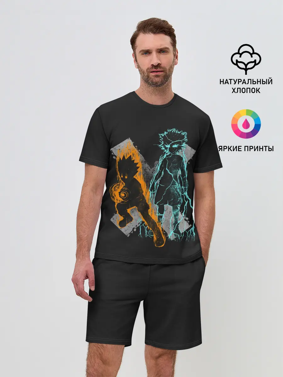 Мужской костюм с шортами / Logo Hunter с персонажами