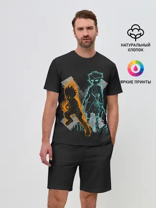 Мужской костюм с шортами / Logo Hunter с персонажами