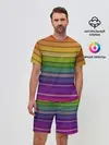 Мужской костюм с шортами / Радужные линии