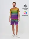 Мужской костюм с шортами / Радужные линии