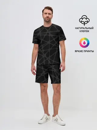 Мужской костюм с шортами / Абстракция Паутинная