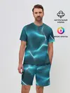 Мужской костюм с шортами / Neon lines
